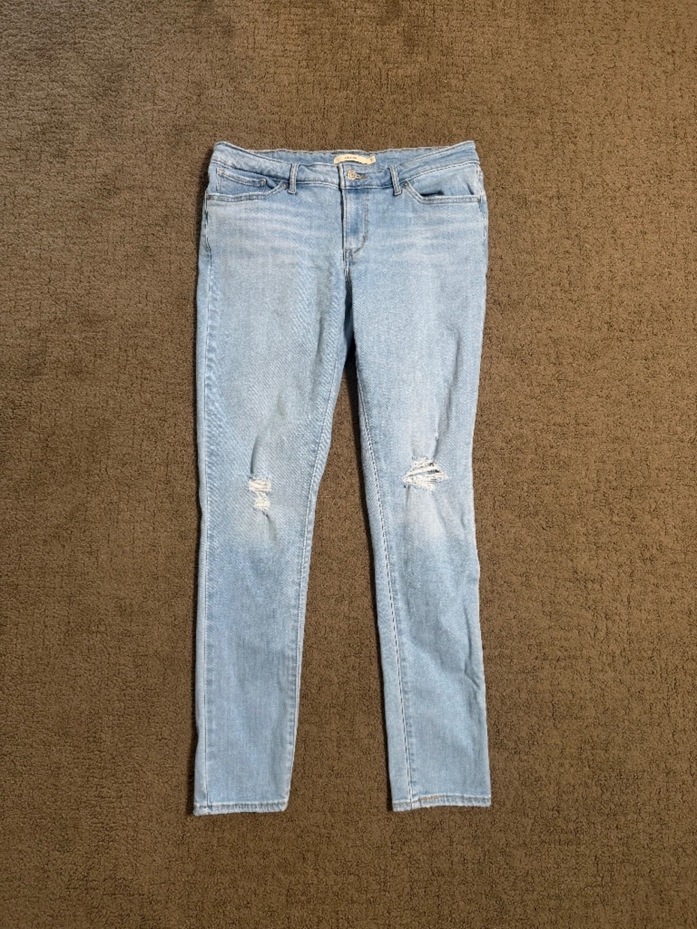 Levi's 711 Skinny Jeans 31 Women's Light Wash Blue Stretch Denim Signature Fit